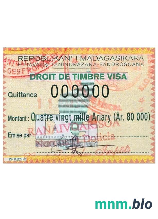 Przykład wizy Madagaskar w PSD